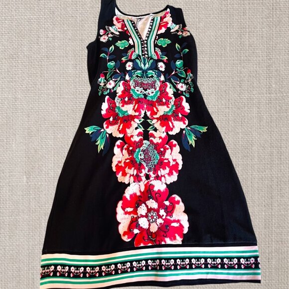 New York & Company Floral Pattern Shift Dress - Picture 3 of 5